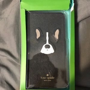 Kate Spade French Bulldog phone wallet